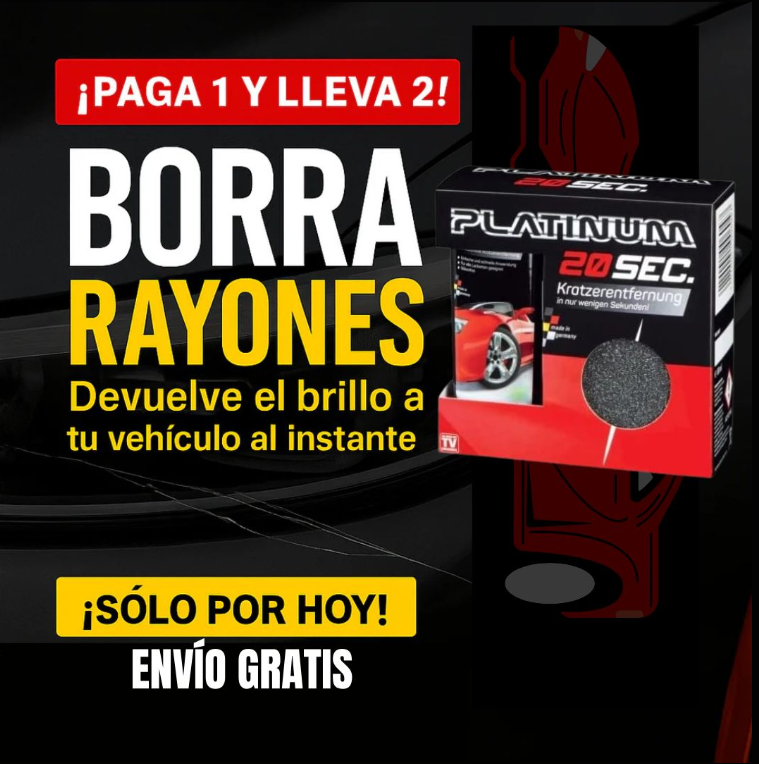 RayonCar™ Platinum 20SEC Borra arañazos en minutos sin ir al taller.